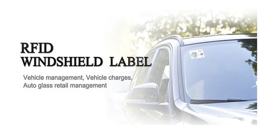 Etichette del parabrezza di frequenza ultraelevata RFID con stampa di numero per la gestione del veicolo